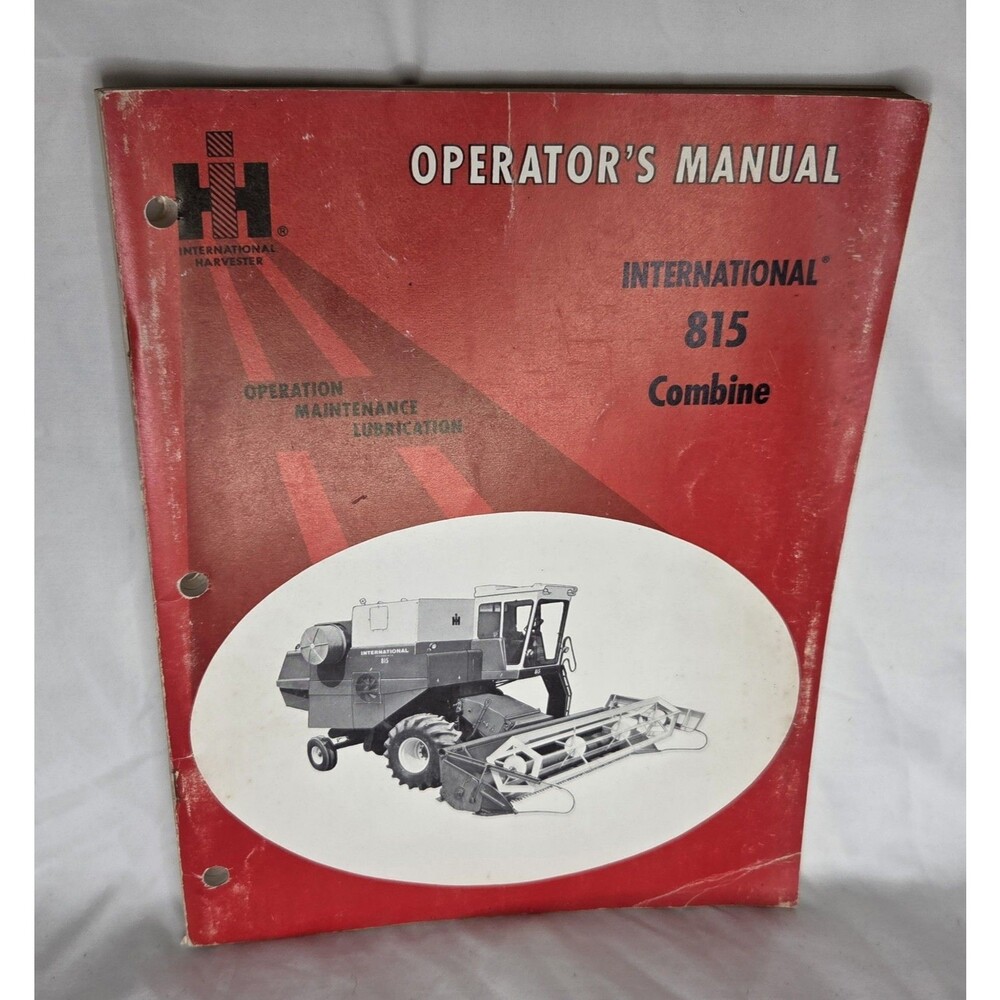 Vtg 1972 International Harvester IH 815 Combine Operators Manual